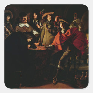 Sticker Carré Les Gardes fument, 1643