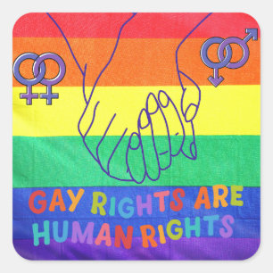 Sticker Carré Les gays ont des droits