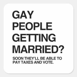 STICKER CARRÉ LES HOMOSEXUELS SE MARIENT