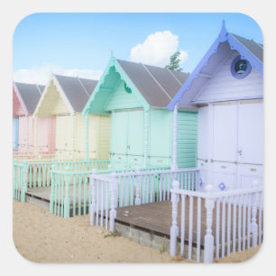 Sticker Carré Les huttes de plage de Mersea Island