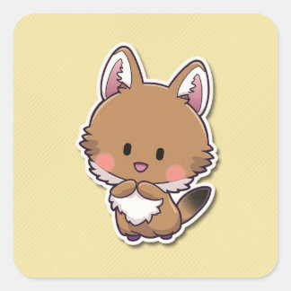 Sticker Carré Les mignons animaux