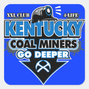 STICKER CARRÉ LES MINEURS DU KENTUCKY VONT PLUS PROFONDS