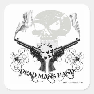 Sticker Carré Les morts équipent l'autocollant de main