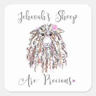 Sticker Carré "Les moutons de Jéhovah sont précieu