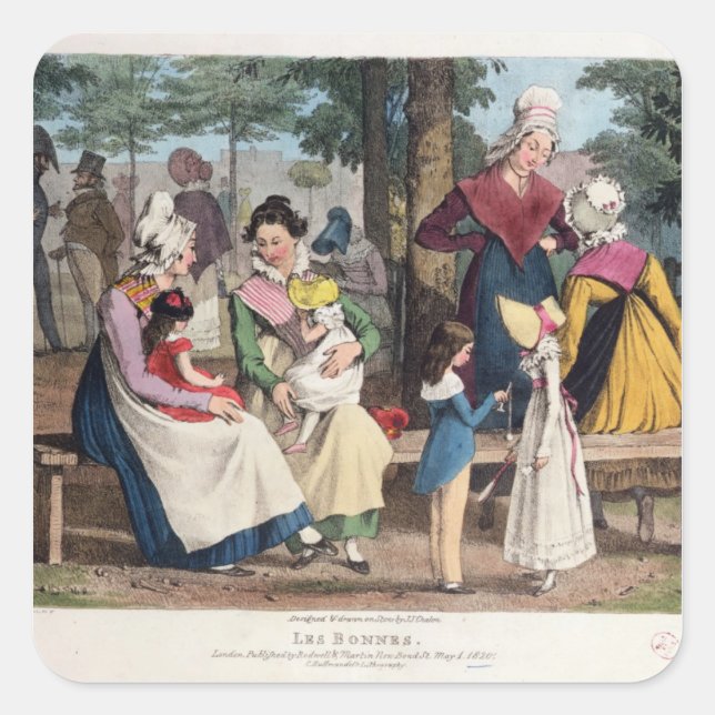 Sticker Carré Les Nannies, 1820 (Devant)