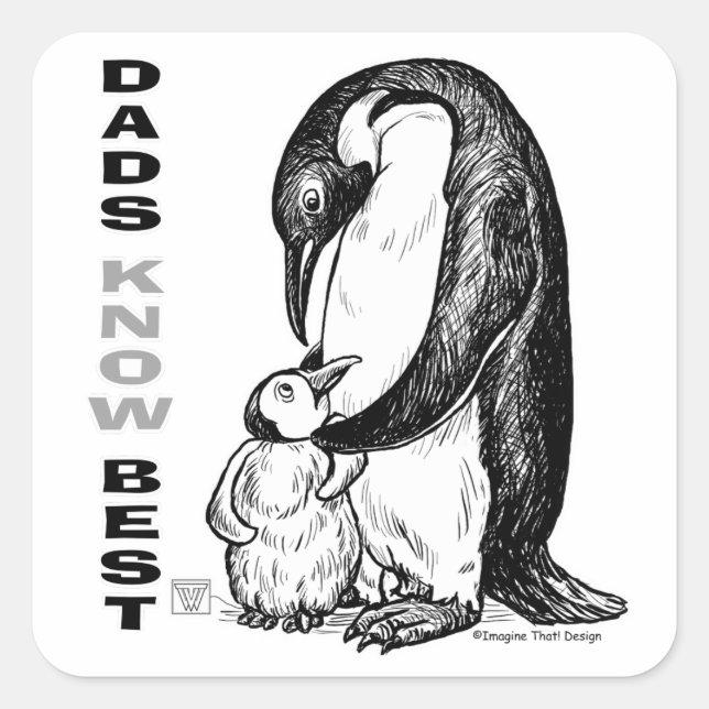 Sticker Carré Les papas connaissent mieux (Devant)