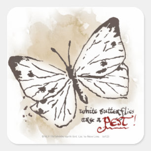Sticker Carré Les papillons blancs sont des parasites