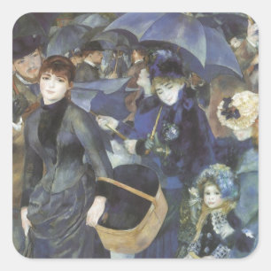 Sticker Carré Les Parapluies de Pierre Renoir, Impressionnisme V