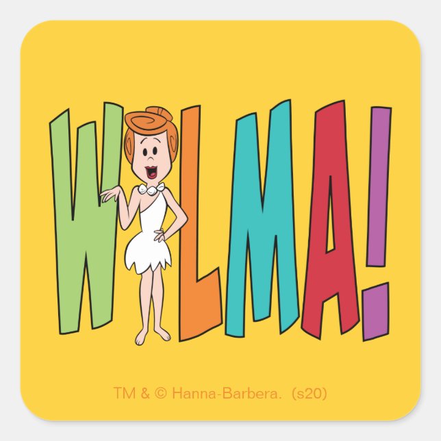 Sticker Carré Les Pierrafeu | WILMA ! (Devant)