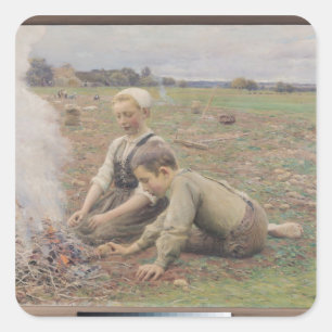 Sticker Carré Les rameurs de pommes de terre, 1898