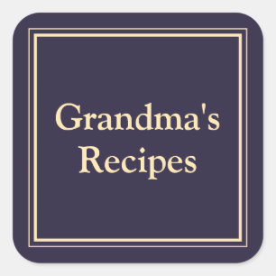 Sticker Carré Les recettes de la grand-maman