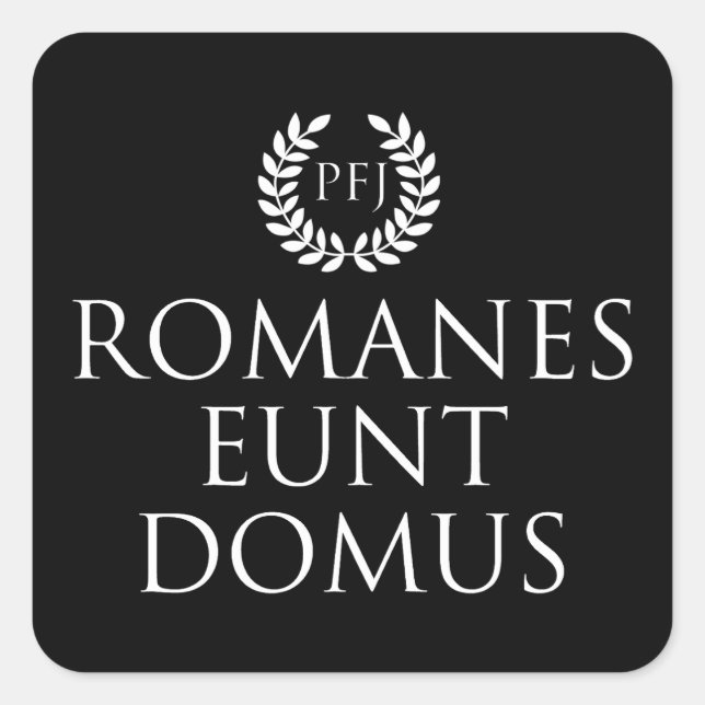 Sticker Carré Les Romains rentrent chez eux (Devant)