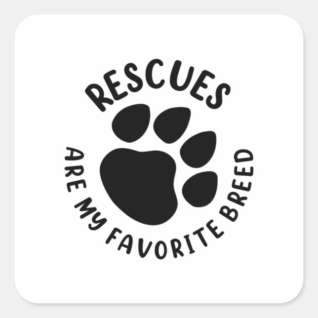 Sticker Carré Les secours sont ma race préférée (Devant)