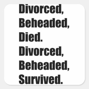 Sticker Carré Les six femmes d'Henri VIII