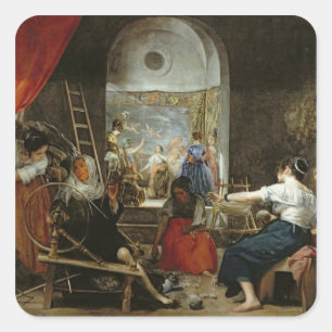 Sticker Carré Les Spinners, ou La Fable d'Arachne, 1657
