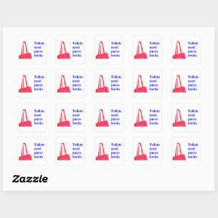 Sticker Carré Les toilettes ont besoin de crochets pour sacs