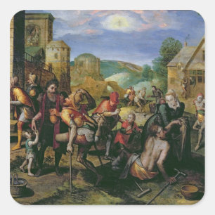 Sticker Carré Les travaux de la pitié
