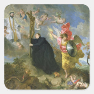 Sticker Carré Les voeux du saint Aloysius de Gonzaga