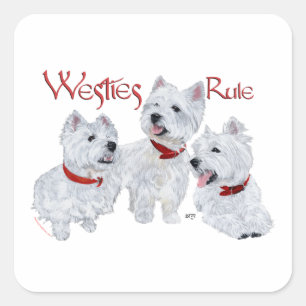 Sticker Carré Les Westies règnent !