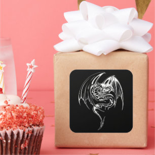 Sticker Carré Les wyverns dragons sont des créatures mythiques d