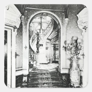 Sticker Carré L'escalier de vestibule et d'onyx
