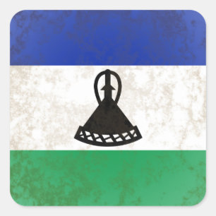 Sticker Carré Lesotho