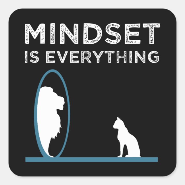 Sticker Carré L'Esprit Est Tout Citation Motivationnelle (Devant)