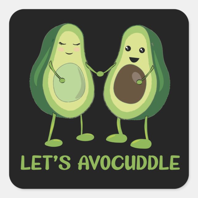 Sticker Carré Let's Avocat (Devant)