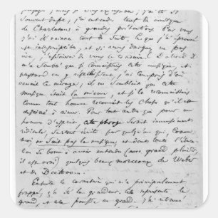 Sticker Carré Lettre à Richard Wagner 17 février 1860