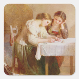 Sticker Carré Lettre d'amour, 1871