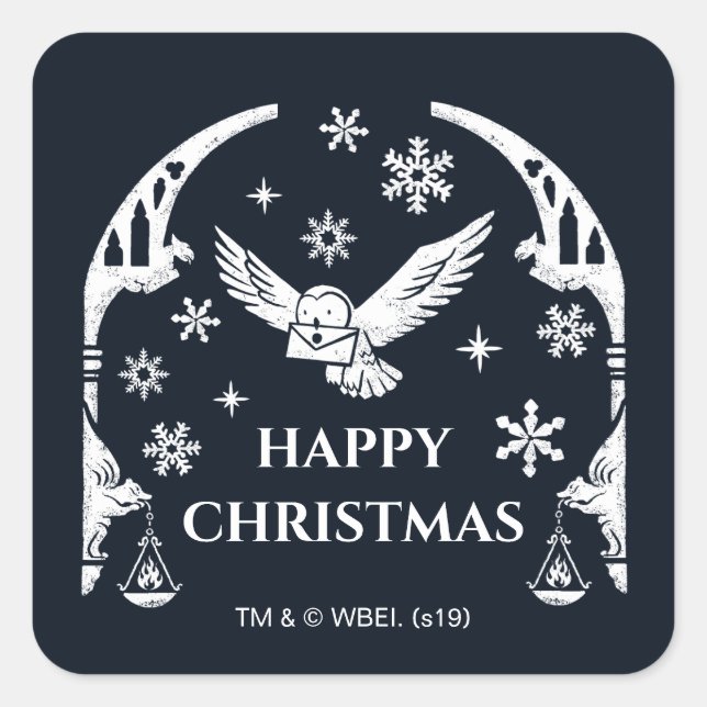 Sticker Carré LETTRE DE VACANCES HARRY POTTER™ Hedwig (Devant)