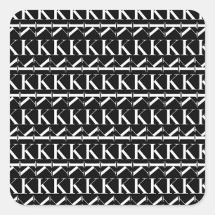 Sticker Carré Lettre initiale monogramme K
