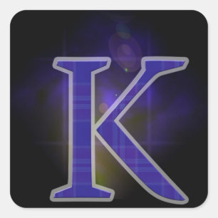 Sticker Carré Lettre K