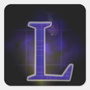 Sticker Carré Lettre L