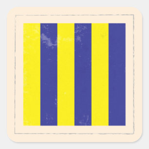 Sticker Carré Lettre marine Indicateur de signal "G"