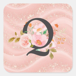Sticker Carré Lettre Q