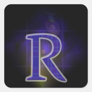Sticker Carré Lettre R