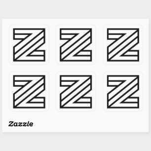 Sticker Carré Lettre Z 