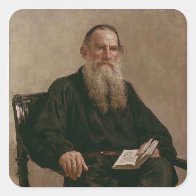 Sticker Carré Lev Tolstoï 1887 (Devant)