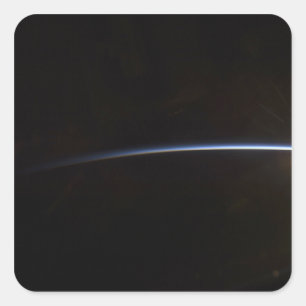 Sticker Carré Lever de soleil comme vu dans l'espace