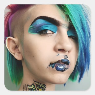 Sticker Carré LGBT Gay ou Trans Man