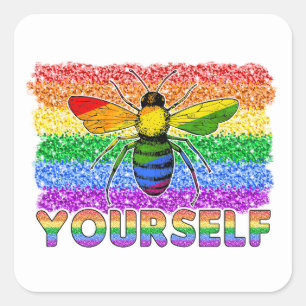 Sticker Carré LGBT Soyez vous-même