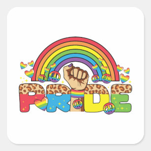 Sticker Carré LGBTQ - Fierté et arc-en-ciel