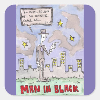Sticker Carré L'homme en noir