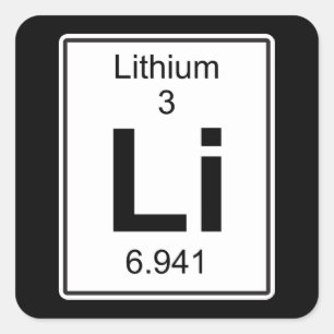 Sticker Carré Li - Lithium