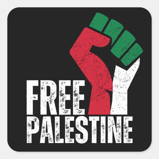 Sticker Carré Libérez la Palestine Gaza - Liberté pour les Pales (Devant)