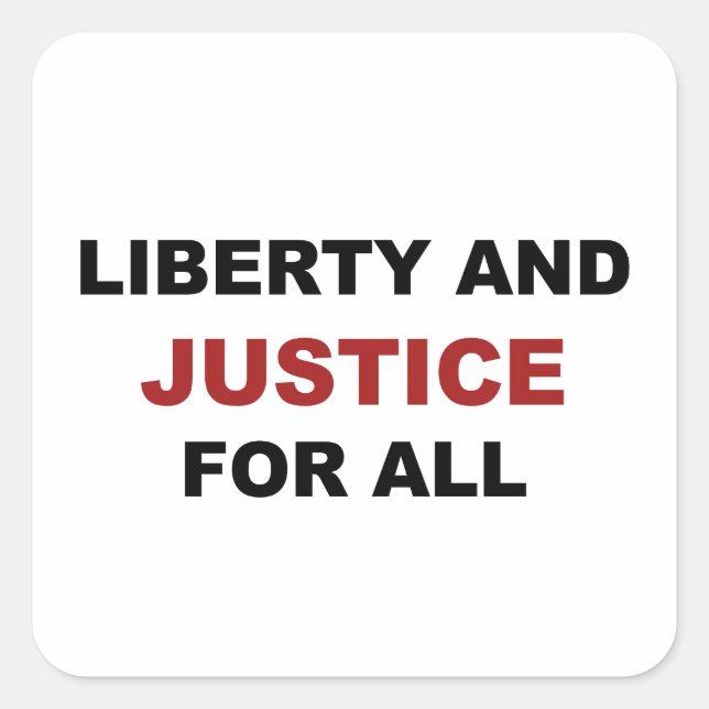 Sticker Carré Liberté et JUSTICE pour tous (Devant)