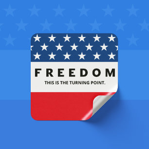 Sticker Carré Liberté Un Véritable Patriote