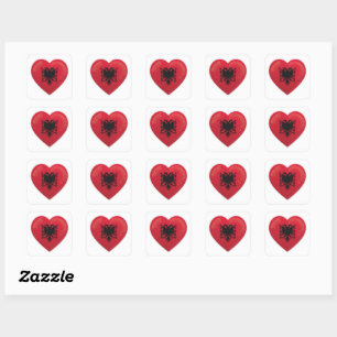 Sticker Carré L'icône de l'amour Albanie