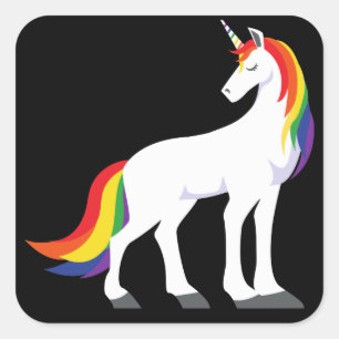 Sticker Carré Licorne Arc